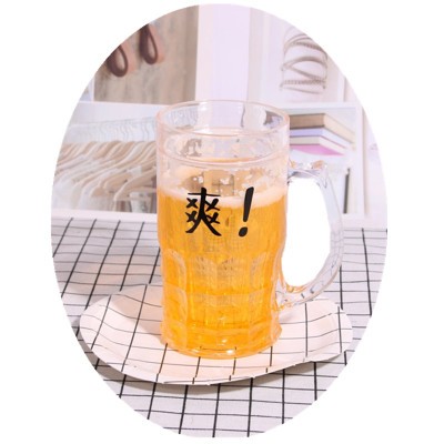 婚紗攝影道具-啤酒杯(爽字)