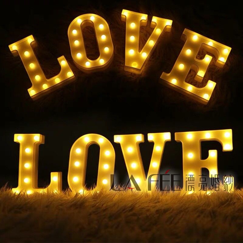 婚紗攝影道具-浪漫LOVE燈裝飾